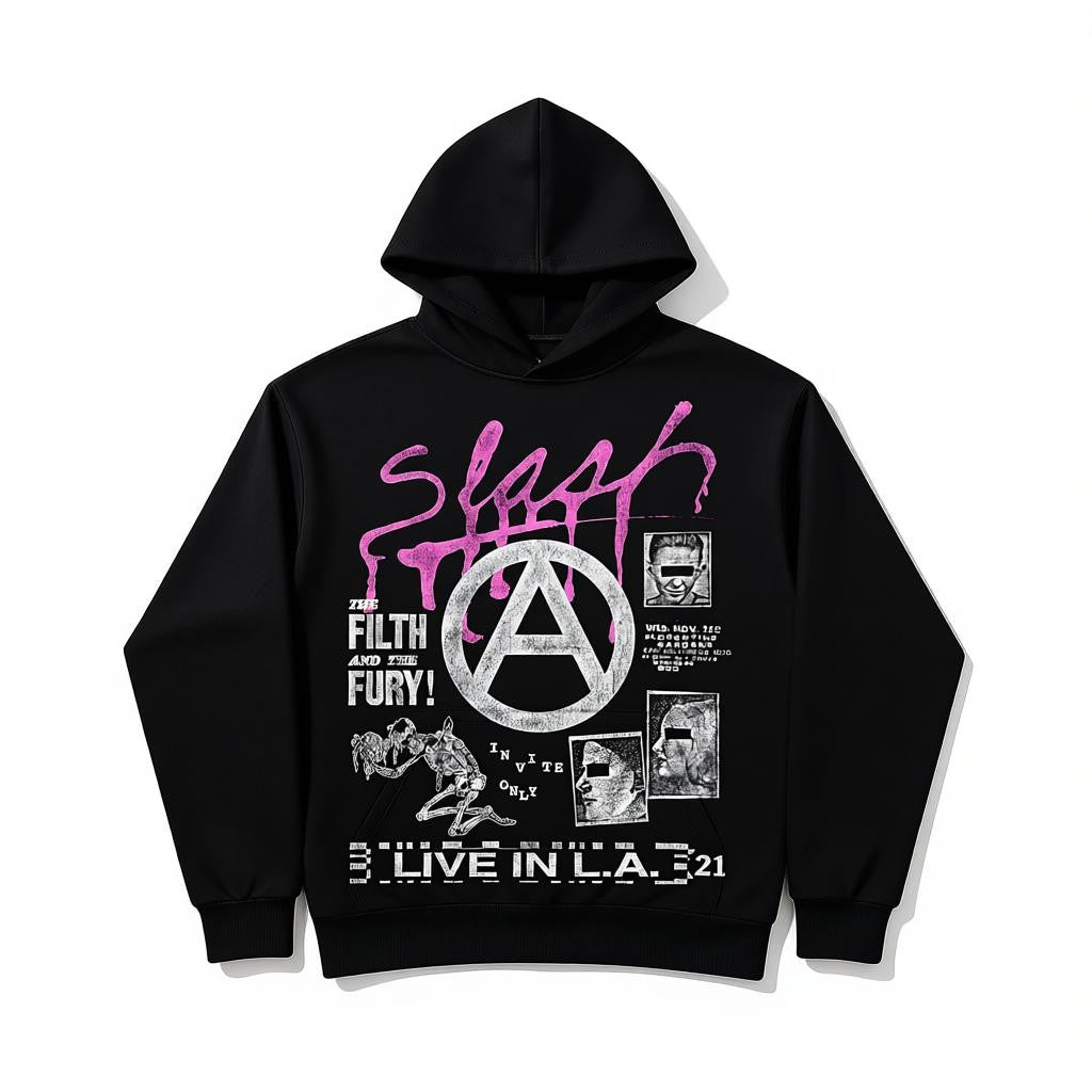 SLASH MAG HOODIE [BLACK]