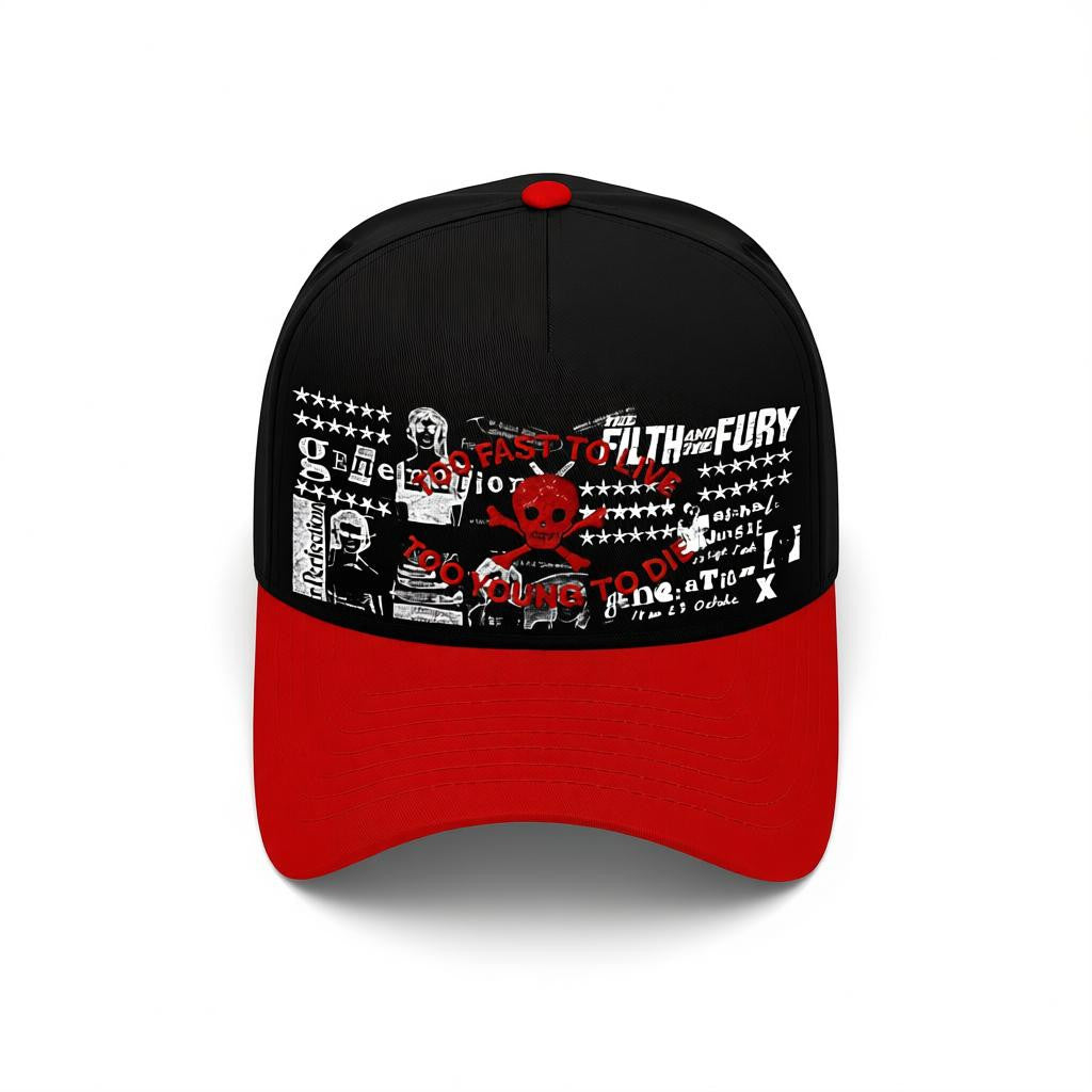 TOO FAST HAT [BLK/RED]
